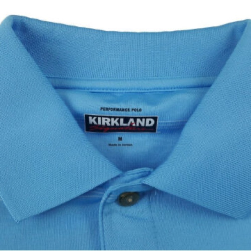 COPY - Kirkland blue performance polo Moisture Wicking Active Golf Polo M - Picture 4 of 6